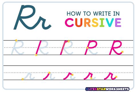 how to write an r in cursive